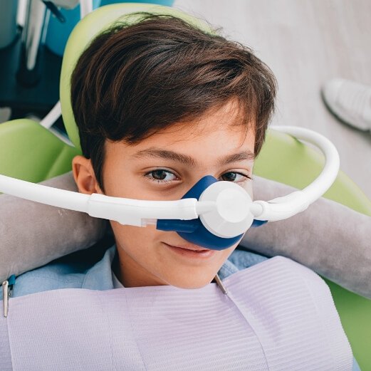 Child receiving sedation dentistry