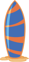 Animated surfboard
