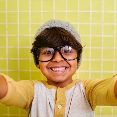 Young patient with healthy smile after visiting the dentist for children in Papillion Nebraska